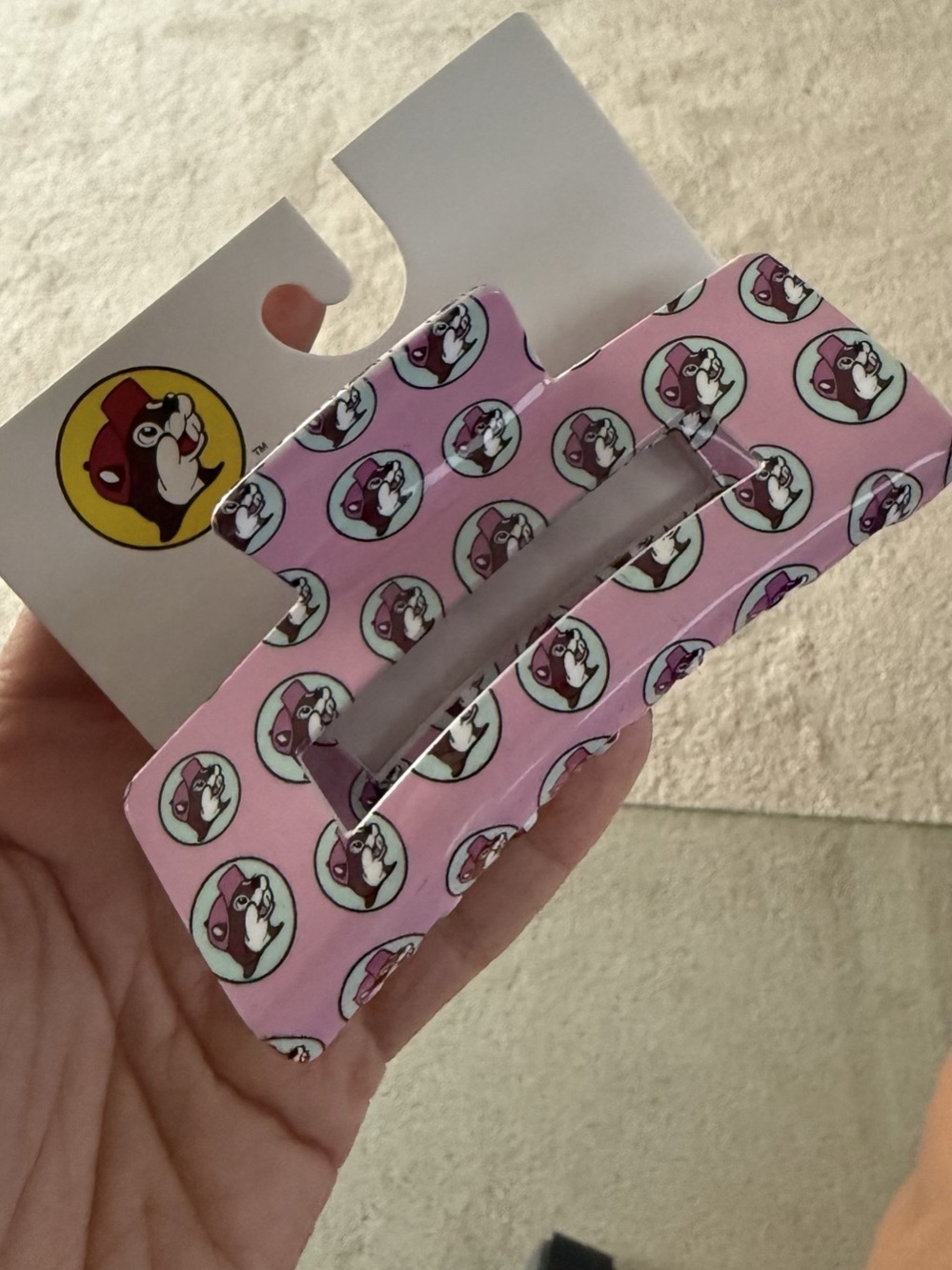 Buc-ee’s Pink Large Hair Clip